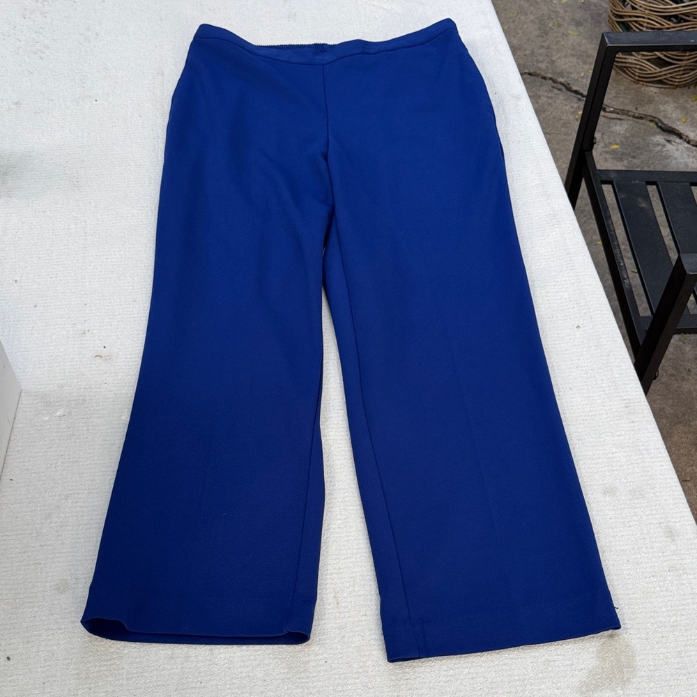 Alfred Dunner Royal Blue Wide Leg Pants